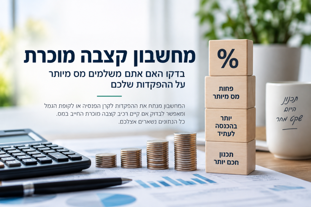 מחשבון קצבה מוכרת — בדקו האם אתם משלמים מס מיותר על ההפקדות שלכם